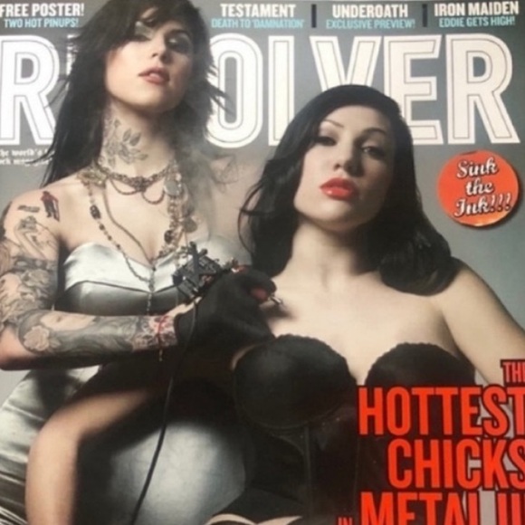 Revolver Magazine June 2008 The Hottest Chicks in Metal III Kat Von D Cover - Picture 4 of 4